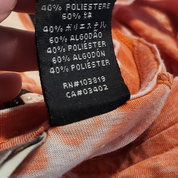 Harley-Davison top size Medium orange with rhinestone - Picture 12 of 13
